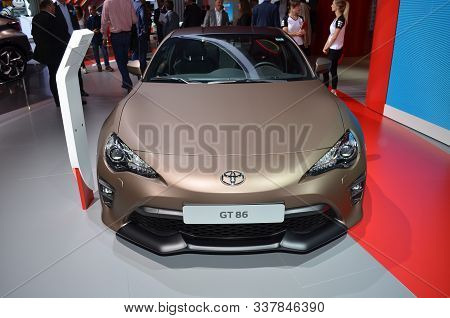 Frankfurt, Germany, September 14-2017: Toyota Gt86 At Iaa 2017