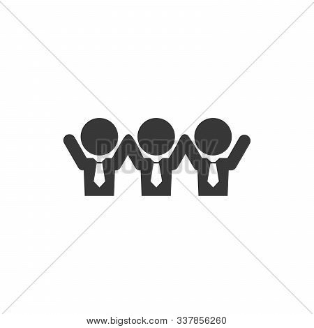 Illustration Of Crowd Of People Icon Silhouettes Vector. Social Icon. Flat Style Design. User Group 