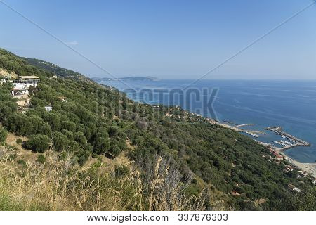 The Coast At Summer Near Pisciotta, Salerno, Campania, Italy
