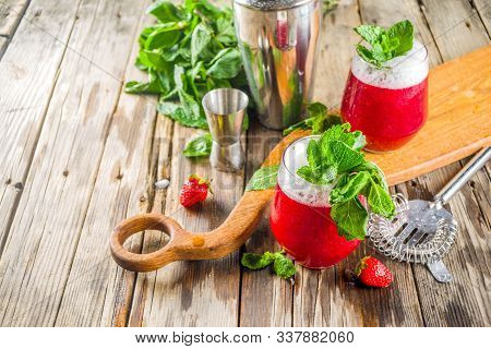 Summer Sweet Alcohol Beverage.  Traditional Scandinavian Cocktail With Vodka  Akevitt; Akvavit. Frui