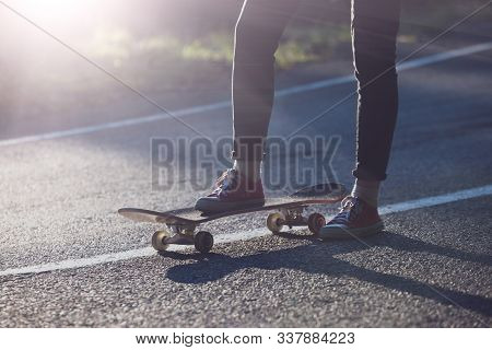 Feet On A Skateboard