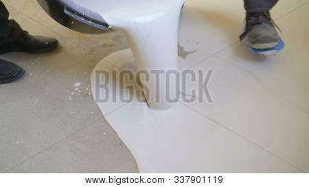 Workers Flood Floor Image Photo Free Trial Bigstock