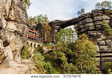 The Sandstone Arch In Bohemia, Czech Republic