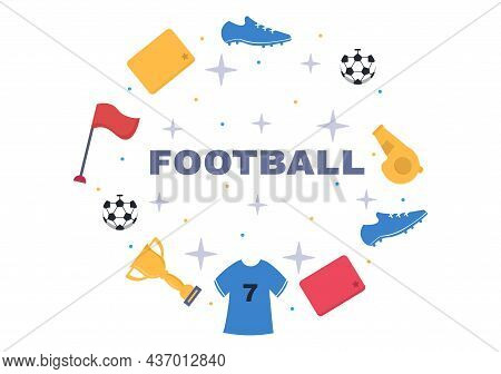 Playing Football With Boys Play Soccer Wear Sports Uniform Various Movements Such As Kicking, Holdin