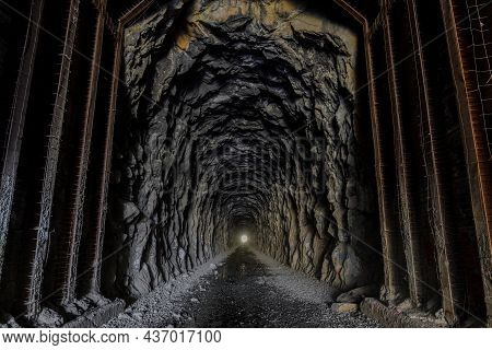 Donner Pass Summit Train Tunnel Built For The Transcontinental Railroad On The Route Where The First
