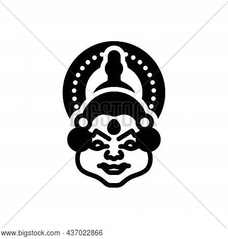 Black Solid Icon For Onam Harvest Competition Kerala Kochi Kathakali Sravanmahotsav Celebration Fest