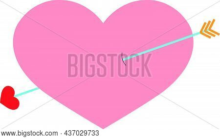 A Heart Hit By An Arrow Vector Image Illustration