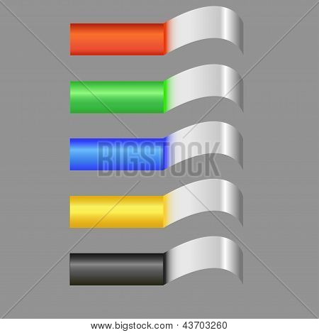 Conjunto de botones de colores Web