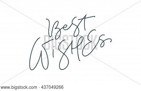 Best Wisher Vector Christmas Hand Drawn Lettering Monoline Calligraphy Text Isolated On White Backgr