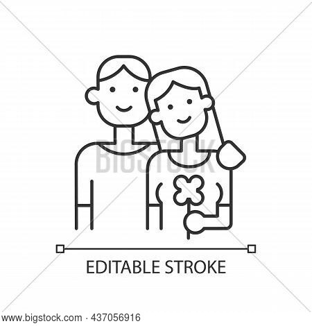 First Date Linear Icon. Initial Meeting. Tips On Having Successful First Date. Falling In Love Thin 