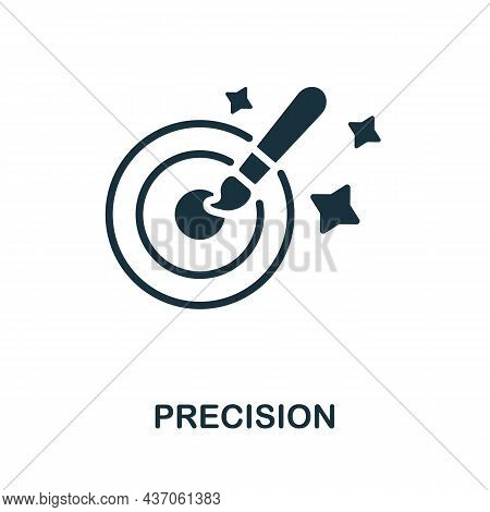 Precision Icon. Monochrome Sign From Graphic Design Collection. Creative Precision Icon Illustration
