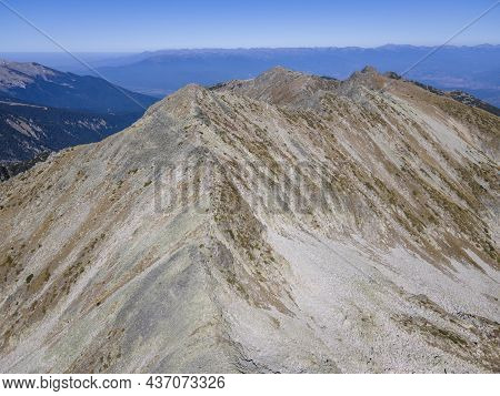 Amazing Aerial View Of Around Polezhan Peak, Pirin Mountain, Bulgaria