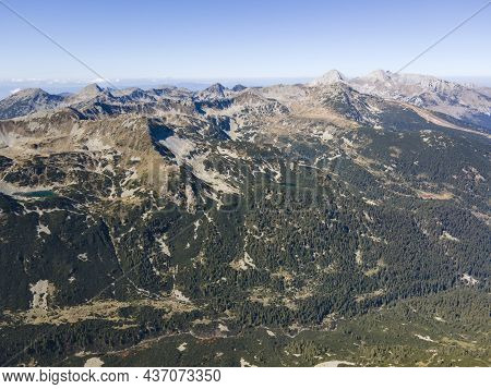 Amazing Aerial View Of Around Polezhan Peak, Pirin Mountain, Bulgaria