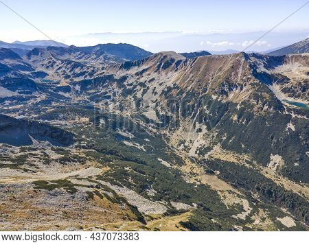 Amazing Aerial View Of Around Polezhan Peak, Pirin Mountain, Bulgaria
