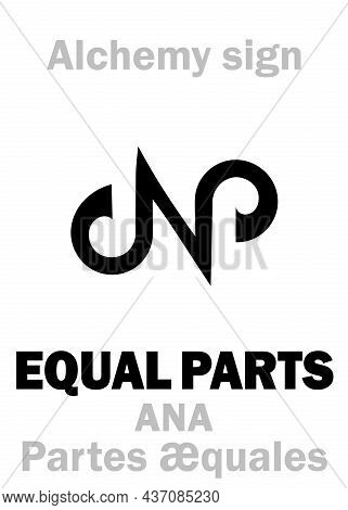 Alchemy Alphabet: Equal Parts, Ana, Aa (< Lat.: Ana Partes Aequales 