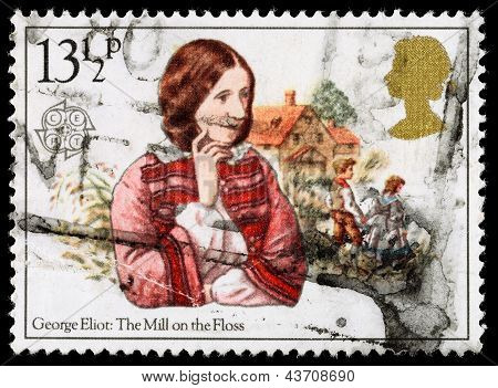 Wielkiej Brytanii George Eliot znaczek