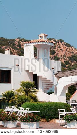 Poltu Quatu Port And Bay With Luxury Yachts On Costa Smeralda