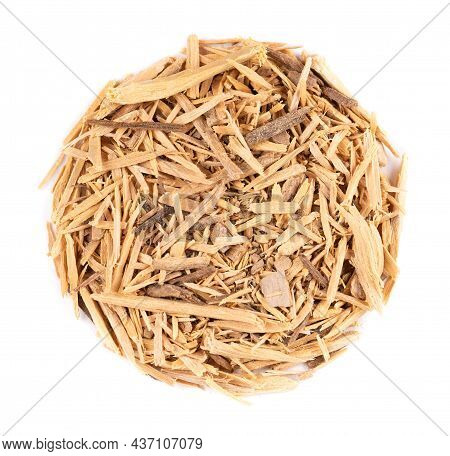 Muira Puama Herbal Tea, Isolated On White Background. Natural Potency Wood, Medicinal Plant, Dry Tea