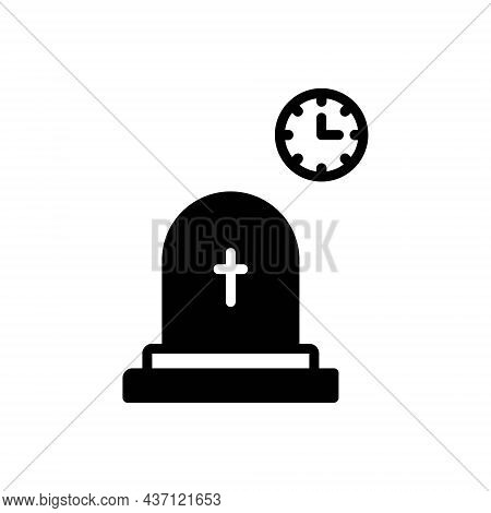 Black Solid Icon For Eventually Lastly Graveyard Sheol Finally One-day Ending