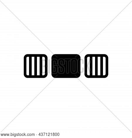 Black Solid Icon For Spaces Place Stead Area Distance Gap
