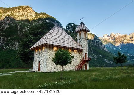 Church In Theth Village, Prokletije Mountains, Albania, Dinarian Alp