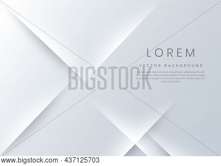 Abstract White And Grey Gradient Diagonal Background With Copy Spce For Text. You Can Use For Ad, Po