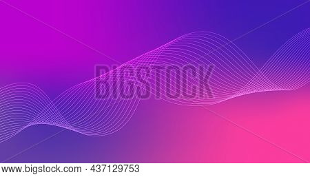 Abstract Color Trendy Gradient Geometric 4k Background. Futuristic Color Shapes Design. Purple And P