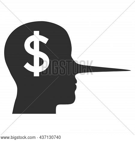 Financial Liar Icon With Flat Style. Isolated Raster Financial Liar Icon Image On A White Background