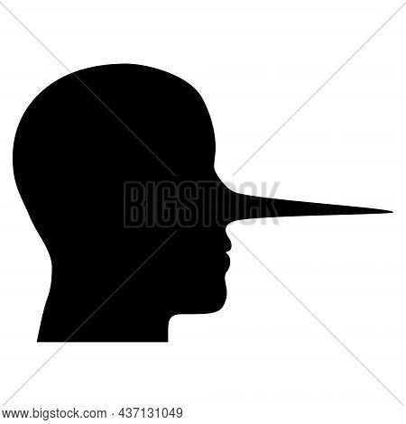 Liar Person Icon With Flat Style. Isolated Raster Liar Person Icon Image On A White Background.
