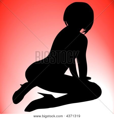 Silhouette de jeune fille