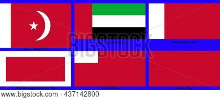 The Flag Of United Arab Emirates Sub National In Western Asia
