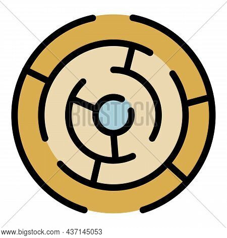 Achievement Labyrint Icon. Outline Achievement Labyrint Vector Icon Color Flat Isolated