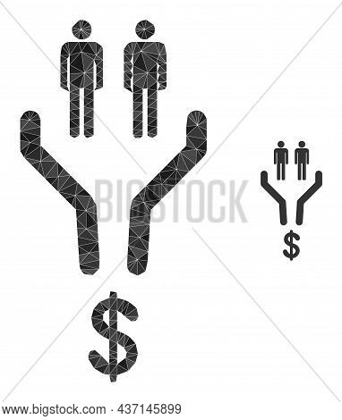 Lowpoly Sales Funnel Icon On A White Background. Flat Geometric Lowpoly Illustration Based On Sales 