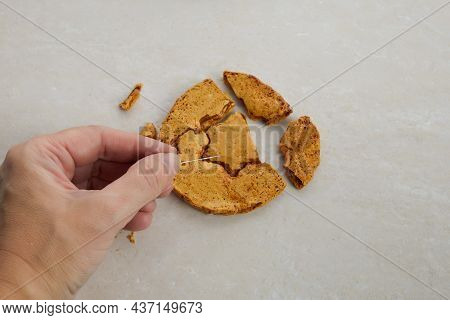 Korean Dalgona Honeycomb Sugar Cookie And To Play New Trend Candy Challenge