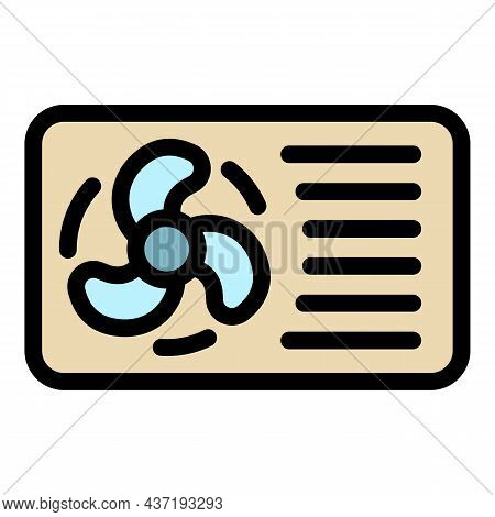 Household Air Conditioner Icon. Outline Household Air Conditionervector Icon Color Flat Isolated