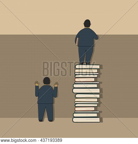 Book Is Source Of Knowledge And Give Better Perspective.comparison Of Two Men:well-read Stand High O