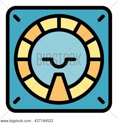 Aircraft Radar Repair Icon. Outline Aircraft Radar Repair Vector Icon Color Flat Isolated