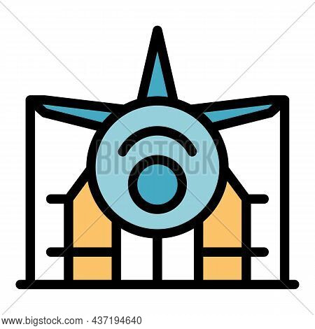 General Airplane Repair Icon. Outline General Airplane Repair Vector Icon Color Flat Isolated