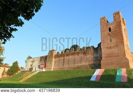 Cittadella, Italy - October 11, 2016: Historic Walled City On October 11, 2016 In Cittadella, Italy.