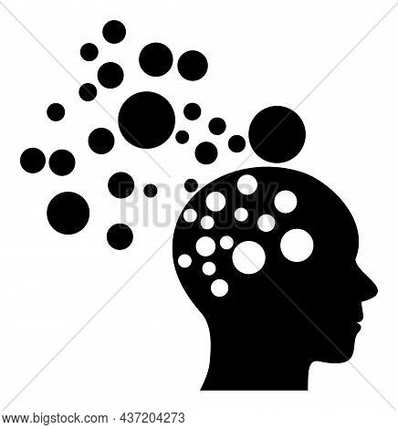 Man Idea Generation Icon With Flat Style. Isolated Raster Man Idea Generation Icon Illustrations, Si