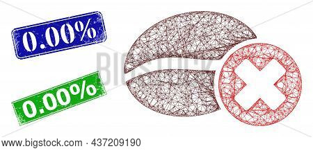 Triangular Stop Coffee Image, And 0.00 Percent Blue And Green Rectangle Corroded Stamps. Mesh Wirefr