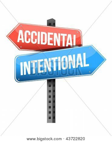 Accidental, Intentional Road Sign