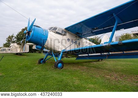 Krakow Poland September 2021 Antonov An-2 Dual Wing Old Aircraft, Used For Firefighting And Field Sp