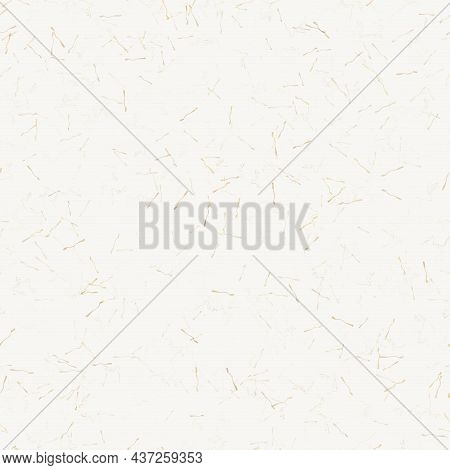 Handmade White Gold Metallic Rice Sprinkles Paper Texture. Seamless Washi Sheet Background. Sparkle 