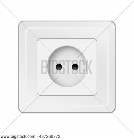 Realistic Socket Sign. Electrical Symbol. Technology Background. Isolated Element. Vector Illustrati