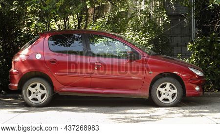 Ust-kamenogorsk, Kz - August 3, 2021. French Car Peugeot 206. B-segment Supermini Car.