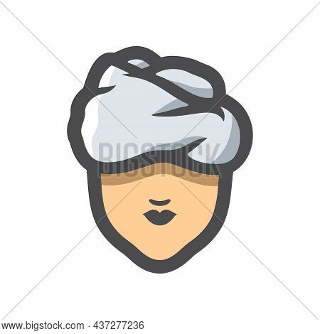 Arabic Young Women Vector Icon Cartoon Illustration.