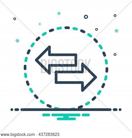 Mix Icon For Contrary Opposite Adverse Different Against Arrow Repugnant