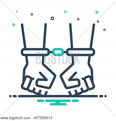 Mix Icon For Caught Arrested Bracelet Manacles Shackles Crime Handcuff