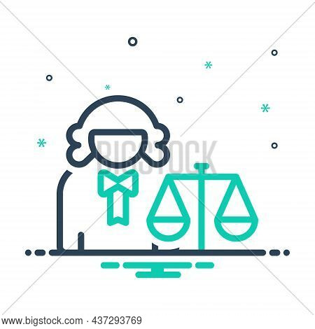 Mix Icon For Lawyer Jurist Justiciary Advocate Judge Counselor